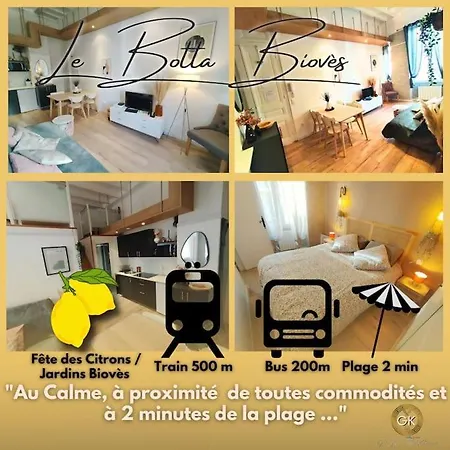 Apartment New Bioves Citron Calme Clim Wifi Plage, Renove *
